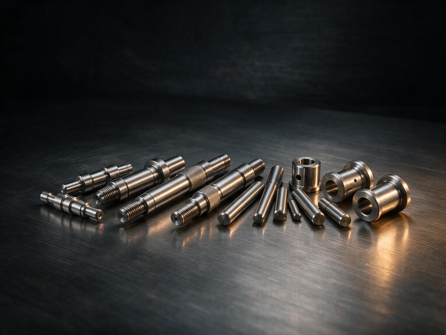 Precision CNC turned stainless steel shafts and pins